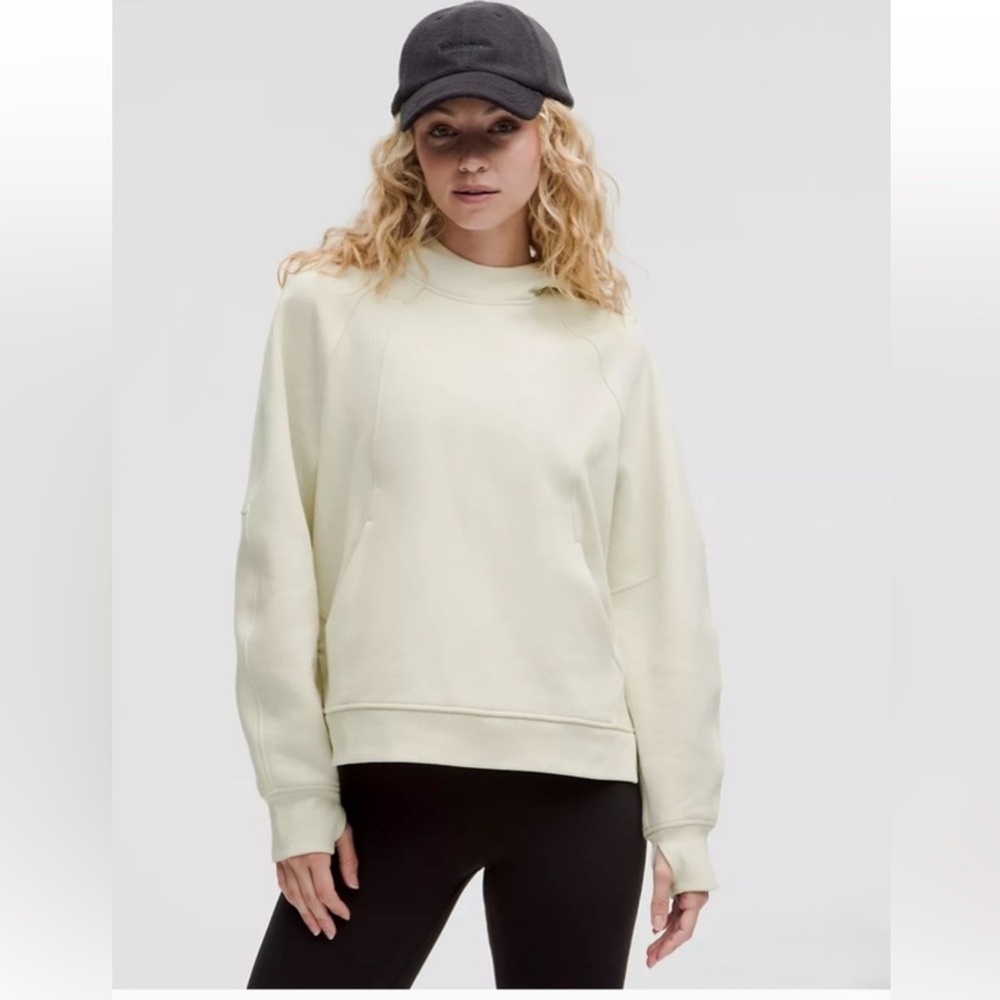 Lululemon Scuba Oversized Side-Slit Hoodie in BONE M/L NWT